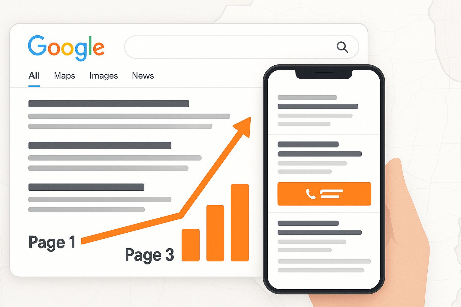Search Engine Optimization Northern Illinois showing Google first page rankings and organic search traffic growth for businesses in Rockford, Sterling, Dixon area